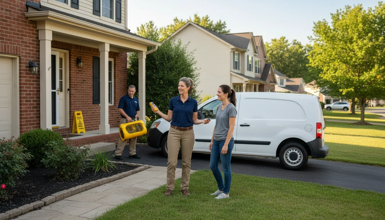 Residential water damage restoration in Mount Wolf, PA